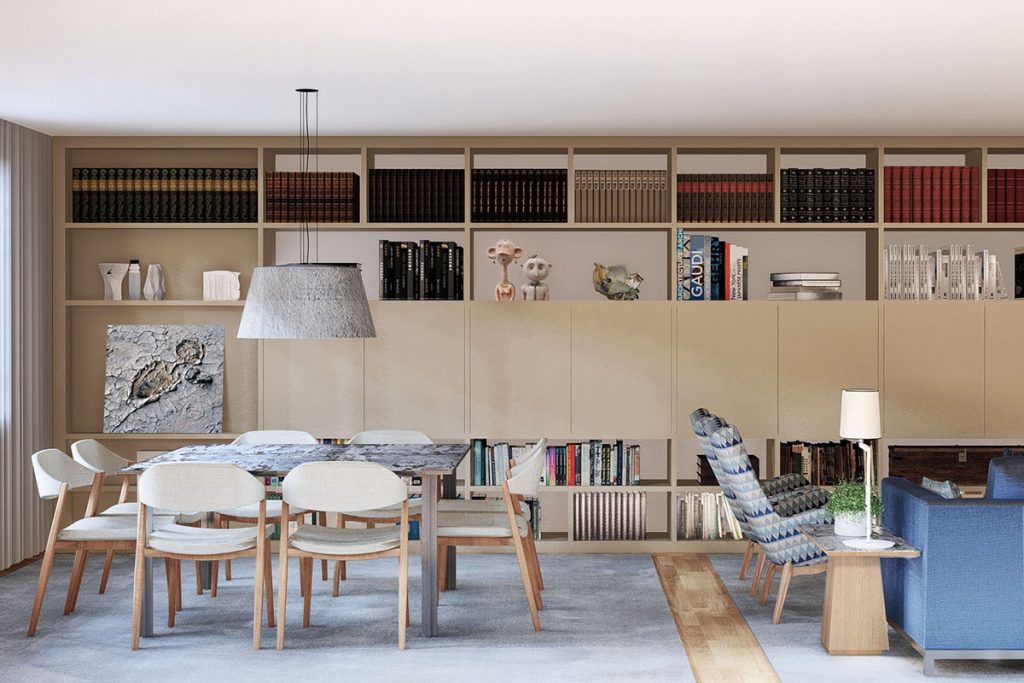 Projeto Design de Interiores, CódigoDesign, sala de estar e jantar open space, espaço com Arte, Guimarães Portugal