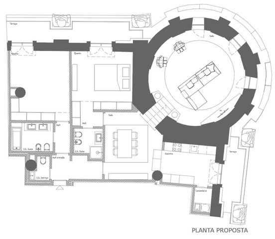 Planta Proposta Apartamento, Aliados, Porto